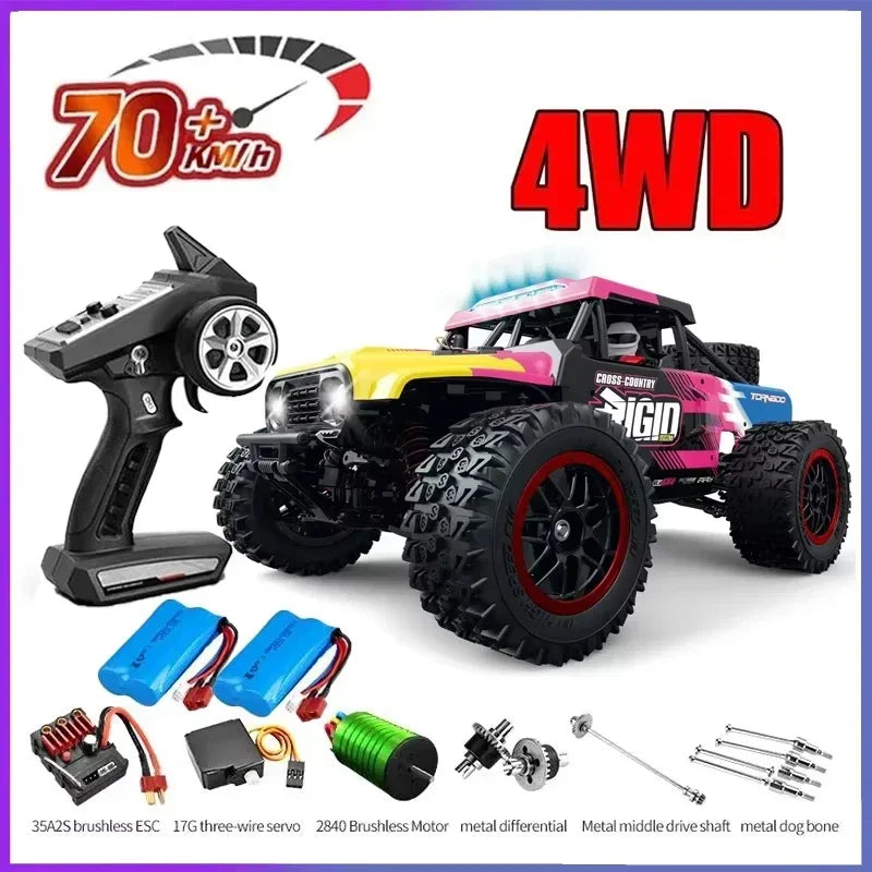 Voiture RC Brushless 4WD 1:16 – Haute Vitesse 70 km/h, Télécommande Longue Portée, Modèle Racing Tout-Terrain | SCY 16101/16102/16103 PRO