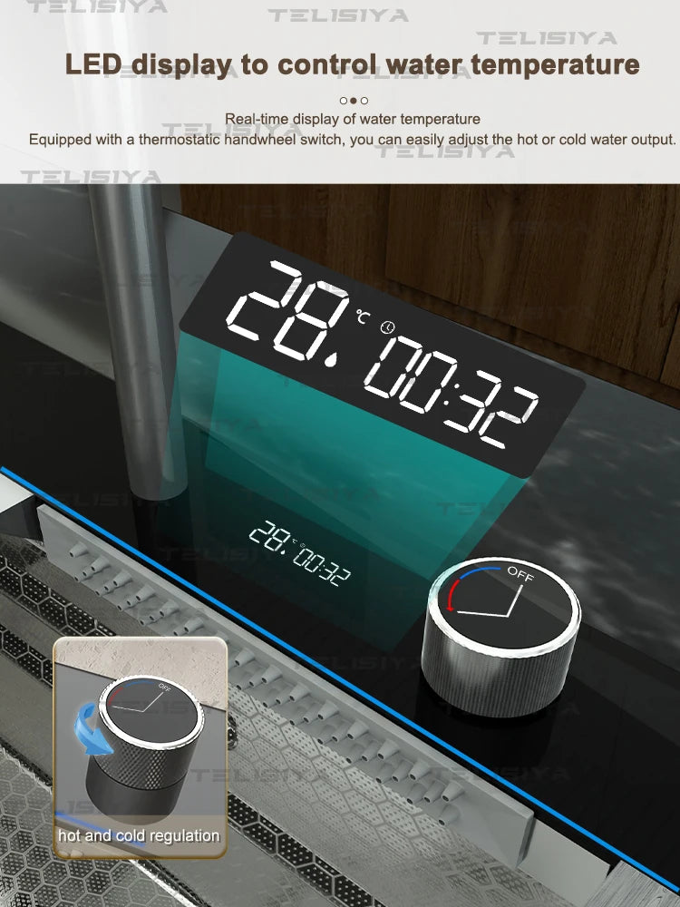Évier de Cuisine Multifonction Inox – Grand Bassin avec Affichage Digital, Chute d’Eau, Égouttoir & Support Couteaux