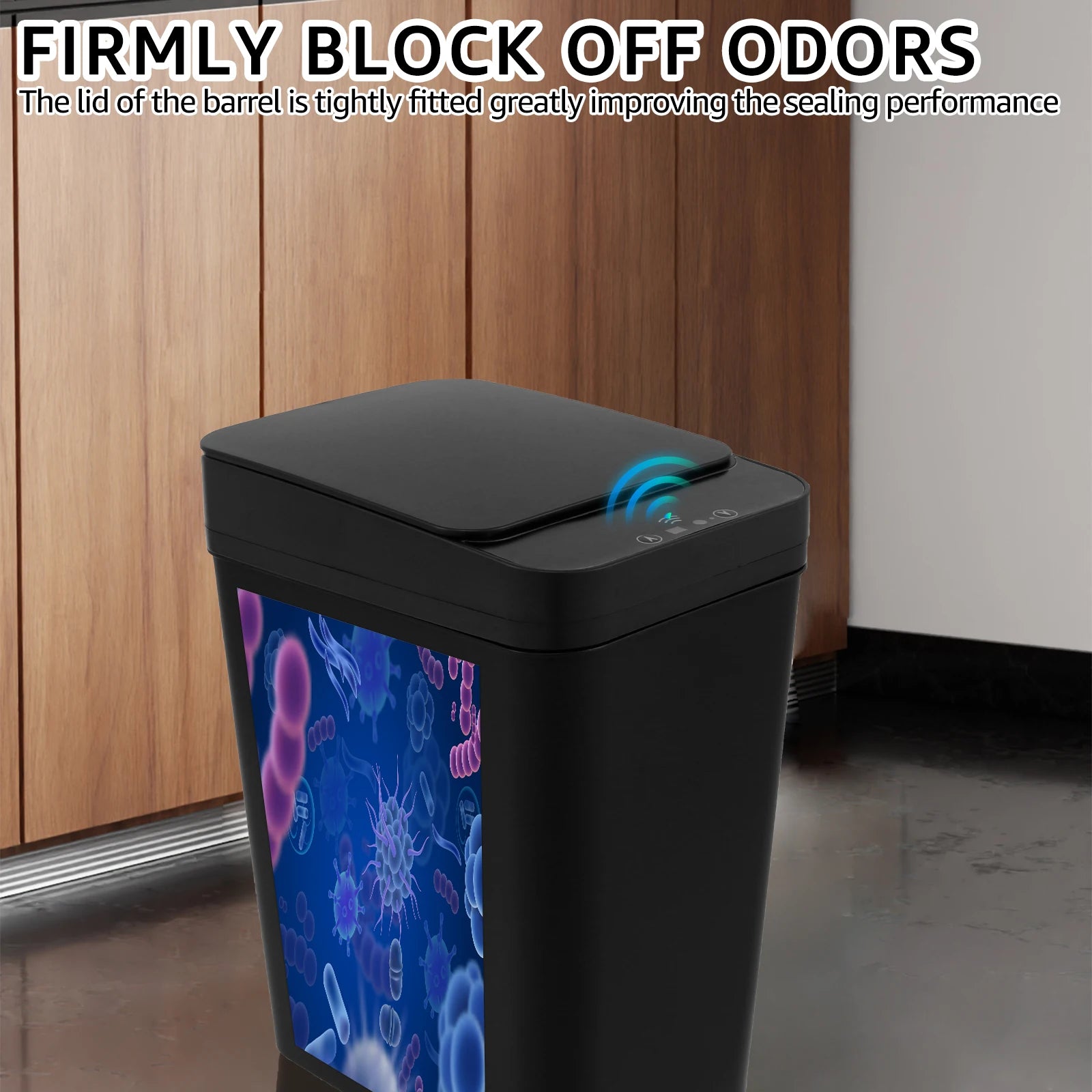 Poubelle Intelligente 12L – Automatique & Sans Contact | Capteur Infrarouge, Waterproof, Modèle Slim pour Cuisine & Salle de Bain