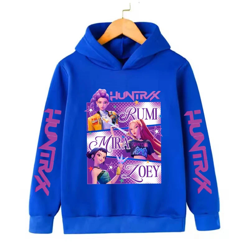 Hoodie Enfant Kawaii K-Pop Demon Hunters – Sweat Harajuku Unisexe | Tigre Cartoon 2026