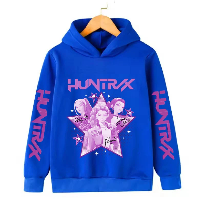 Hoodie Enfant Kawaii K-Pop Demon Hunters – Sweat Harajuku Unisexe | Tigre Cartoon 2026