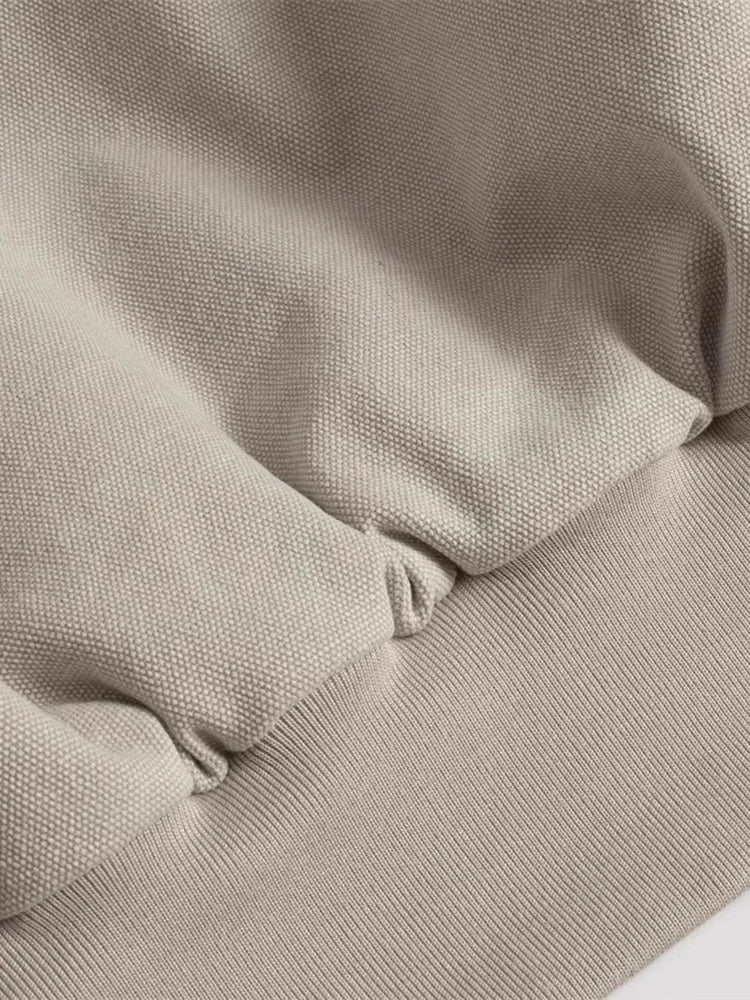 Veste Hiver Oversize Épais Homme/Femme – Canvas Lavé avec Doublure Fourrure Synthétique | Hoodie Chaud & Confort Loose Fit