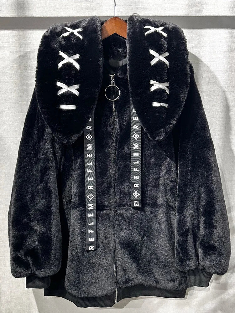 Manteau Kawaii Femme Hiver – Fourrure Douce Épaisse, Capuche Oreilles de Lapin, Style Sweet & Cozy 2024