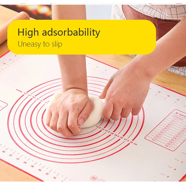 Tapis de Pétrissage en Silicone – Tapis Antiadhésif pour Pâte, Pizza, Pain & Pâtisserie | Résistant à la Chaleur & Réutilisable