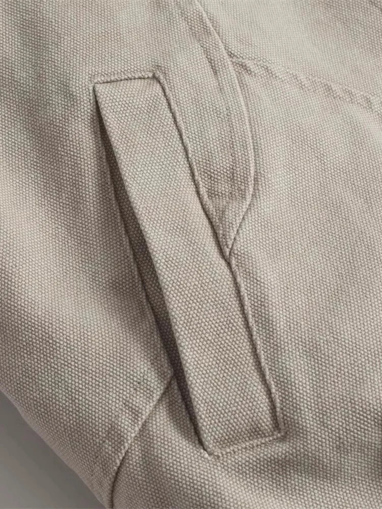 Veste Hiver Oversize Épais Homme/Femme – Canvas Lavé avec Doublure Fourrure Synthétique | Hoodie Chaud & Confort Loose Fit