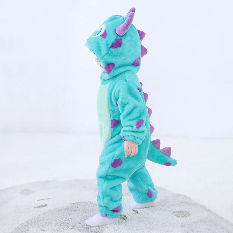 Combinaison Bébé Sully – Grenouillère Chaude Hiver | Onesie mignon 0–3 ans, Costume Cartoon Doux & Confort