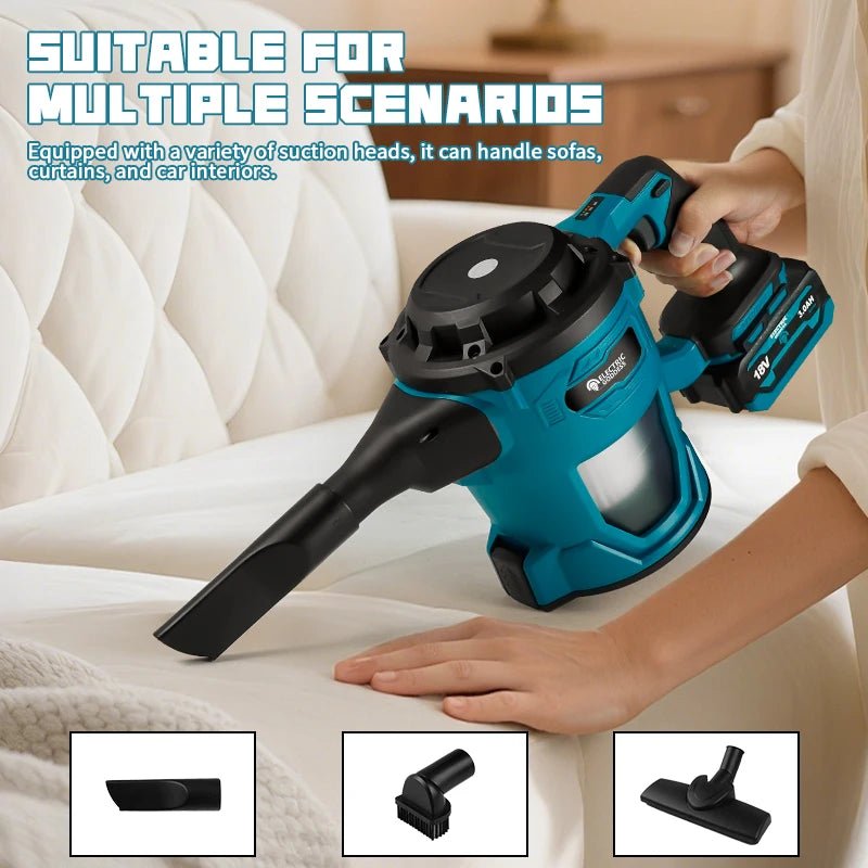 Aspirateur Sans Fil 16000Pa 32,000RPM – Sec & Humide, Rechargeable, Puissant Collecteur de Poussière Compatible Makita 18V (Sans Batterie) - Aspirateur Sans Fil - BDM Beauty & Fashion Intl.