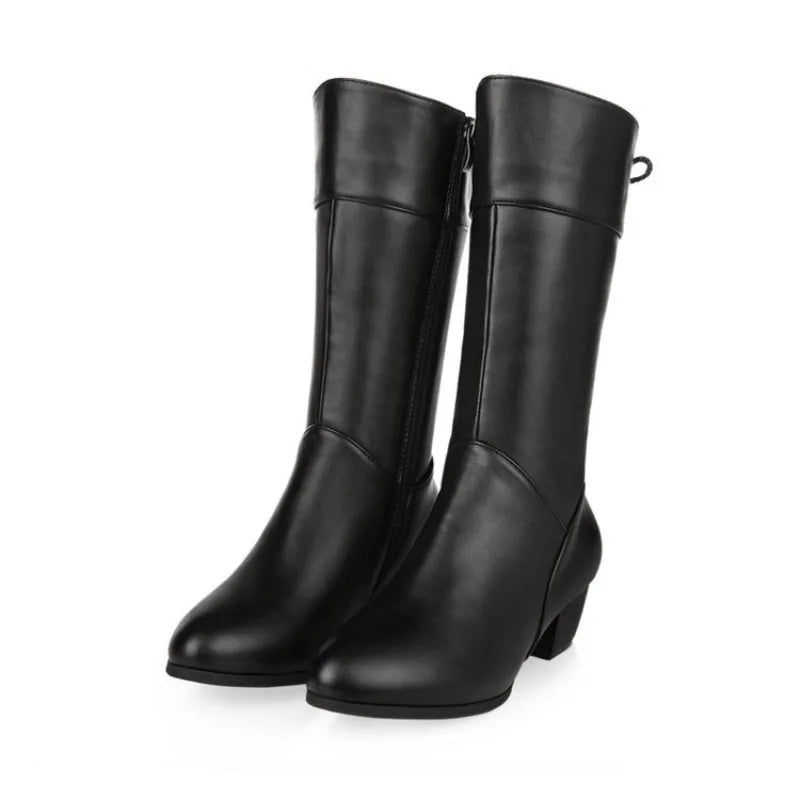 Bottes Mi - Mollet Hiver Femme 2025 – Chaudes, Fourrées, Antidérapantes | Outdoor Fashion Boots Taille 34 - 42 - BDM Beauty & Fashion Intl.
