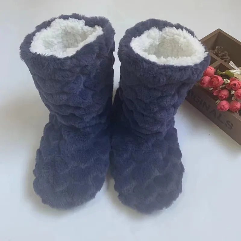 Chaussons Hiver Tube Haut Ultra Chauds | Antidérapants & Doux Intérieur Peluche | Pantoufles Maison Unisex - Chaussons d’Hiver / Winter Plush Slippers - BDM Beauty & Fashion Intl.