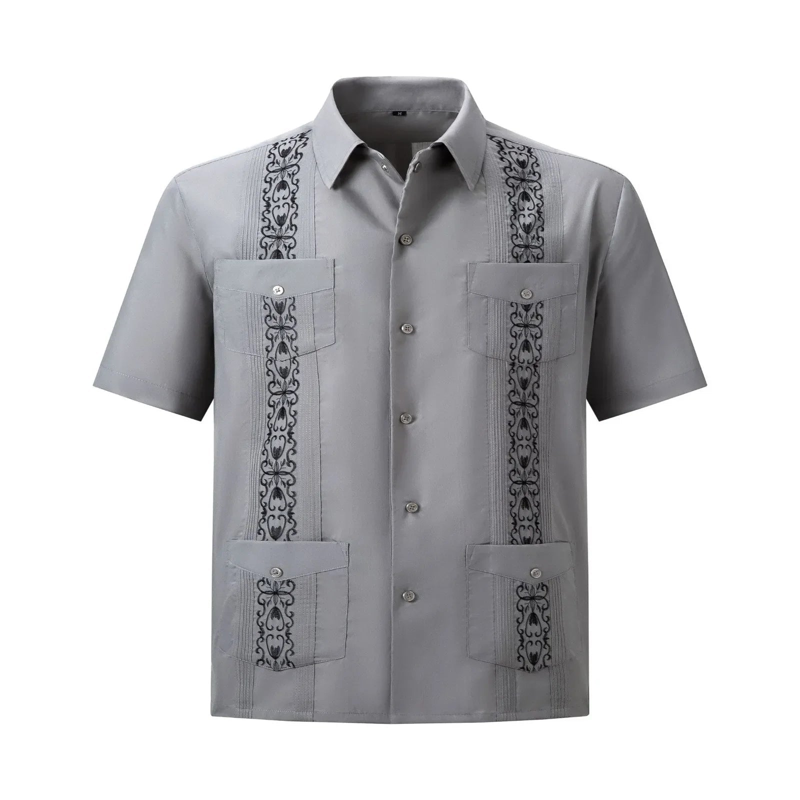 Chemise Guayabera Homme 4 Poches Manches Courtes Brodée - Chemises pour Homme - BDM Beauty & Fashion Intl.