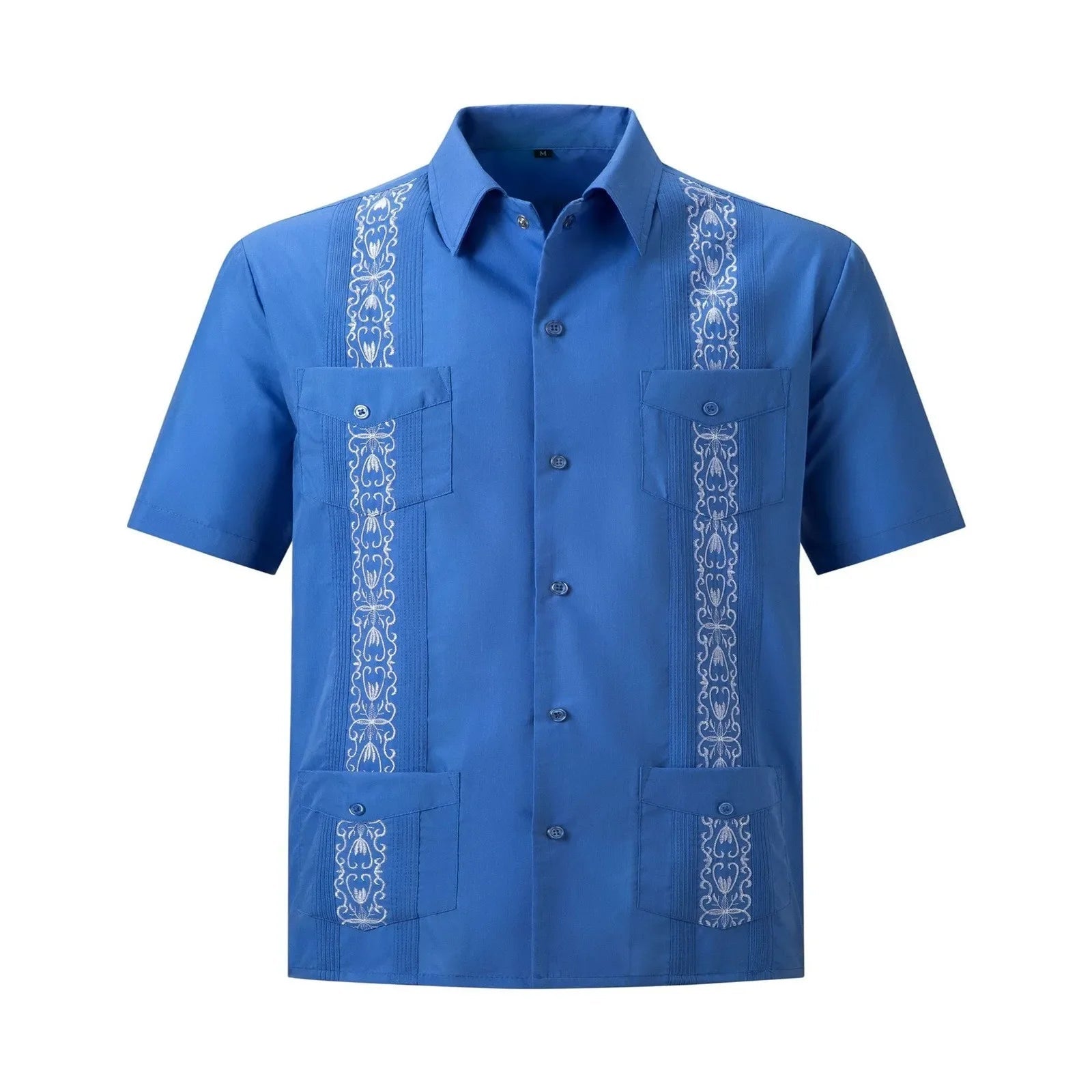 Chemise Guayabera Homme 4 Poches Manches Courtes Brodée - Chemises pour Homme - BDM Beauty & Fashion Intl.
