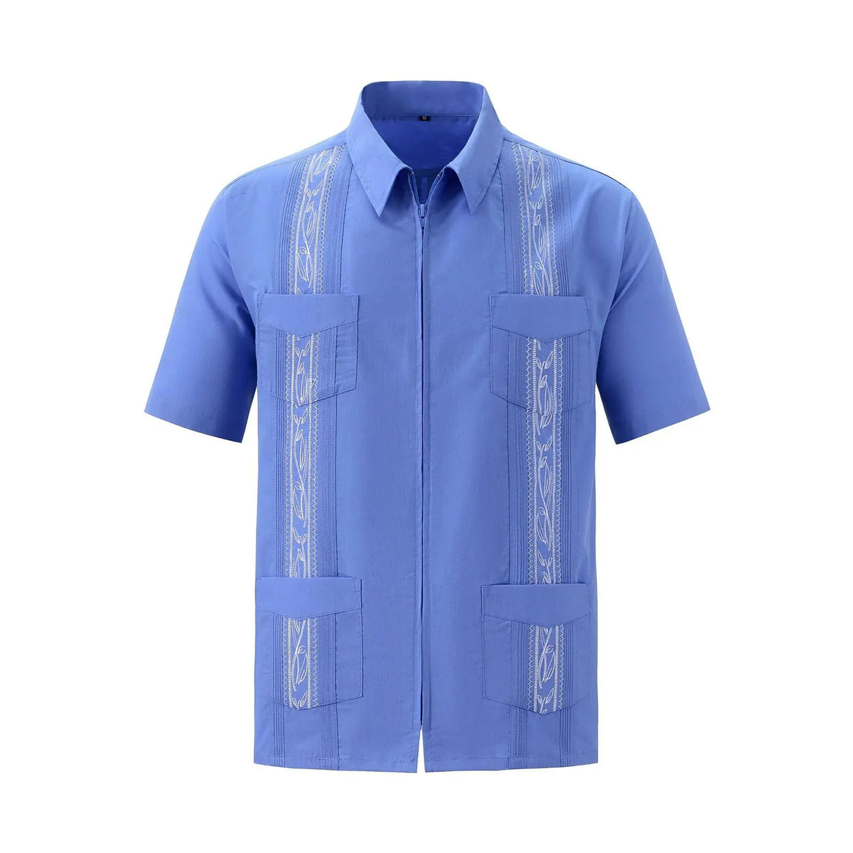 Chemise Guayabera Homme Fermeture Éclair 4 Poches Brodée - Chemises pour Homme - BDM Beauty & Fashion Intl.
