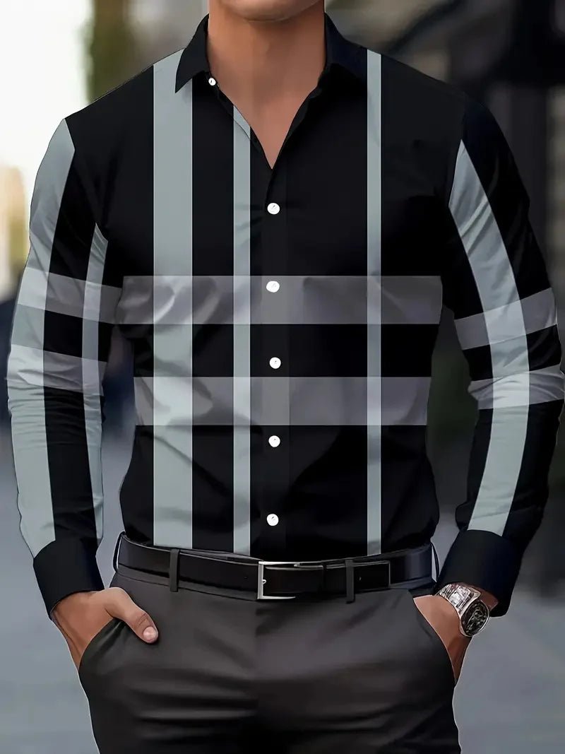 Chemise Homme Manches Longues Soie & Bambou – Casual Élégante - Chemise Homme - BDM Beauty & Fashion Intl.