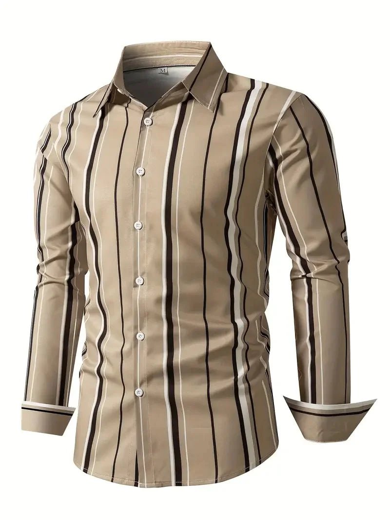 Chemise Homme Manches Longues Soie & Bambou – Casual Élégante - Chemise Homme - BDM Beauty & Fashion Intl.