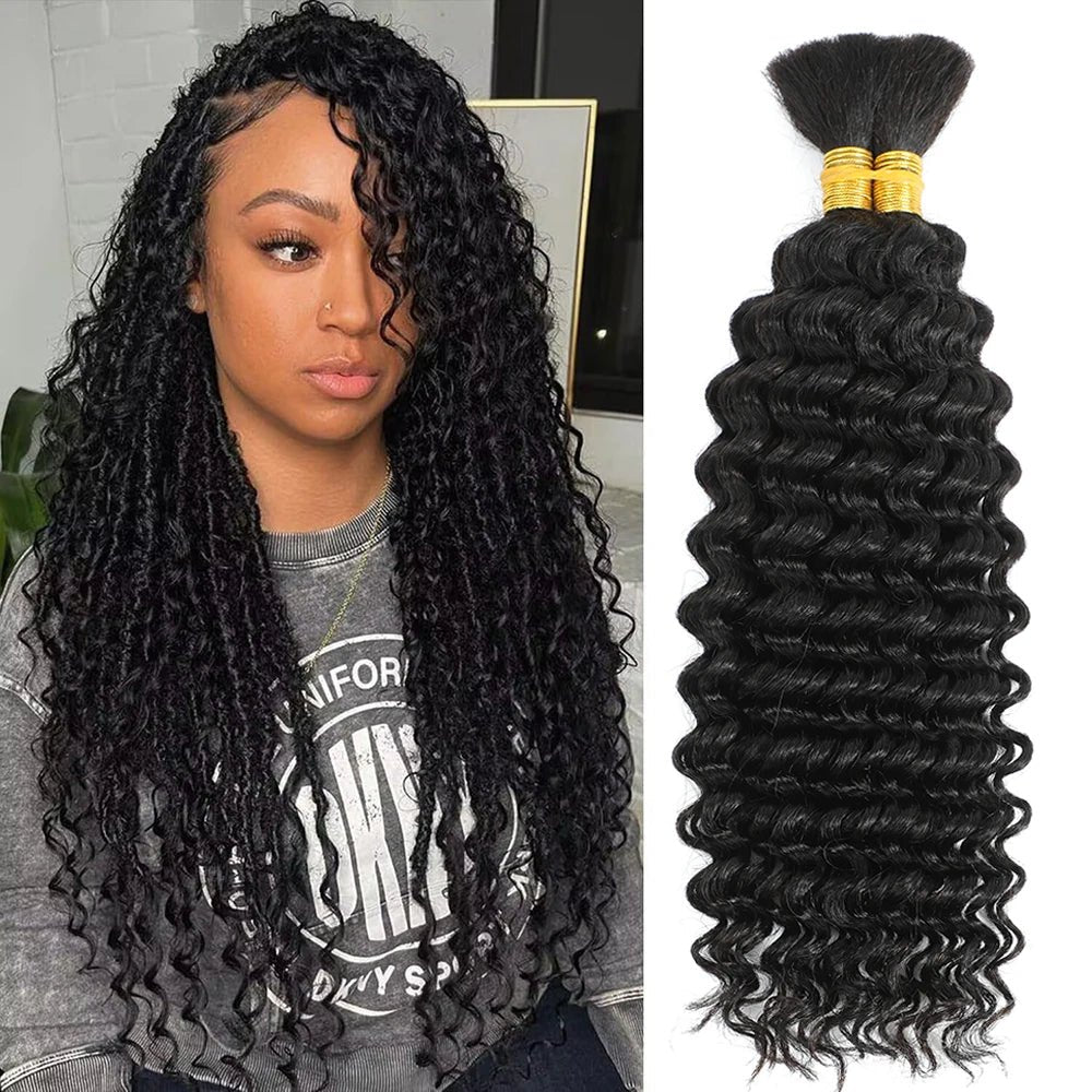 Cheveux Brésiliens Deep Wave Bulk Boho Crochet 100% - Extensions Cheveux - BDM Beauty & Fashion Intl.