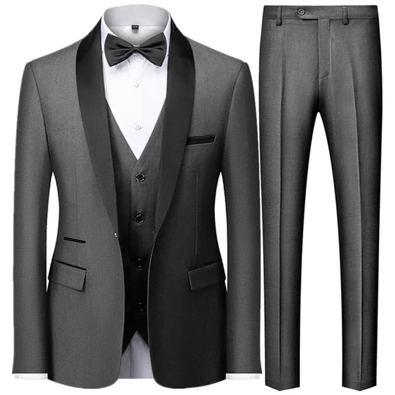 Costume Homme 3 Pièces – Blazer, Gilet & Pantalon | Slim Fit Élégant, Mariage & Soirée, Style Luxe 2025 - Costume Homme 3 Pièces - BDM Beauty & Fashion Intl.