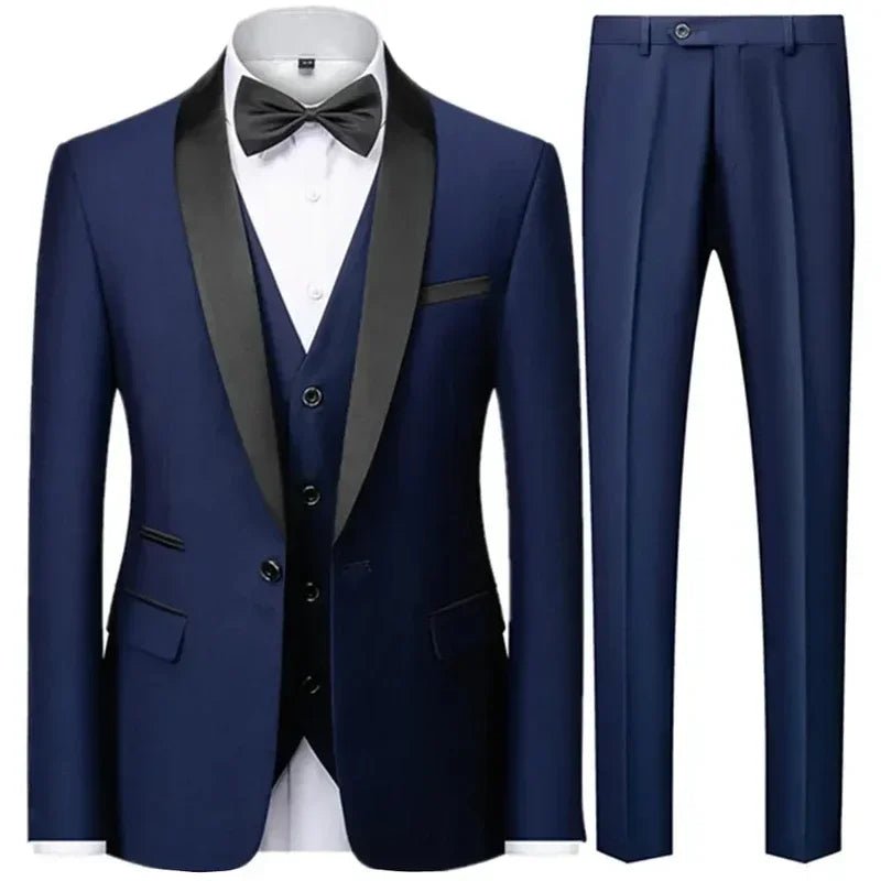 Costume Homme 3 Pièces – Blazer, Gilet & Pantalon | Slim Fit Élégant, Mariage & Soirée, Style Luxe 2025 - Costume Homme 3 Pièces - BDM Beauty & Fashion Intl.