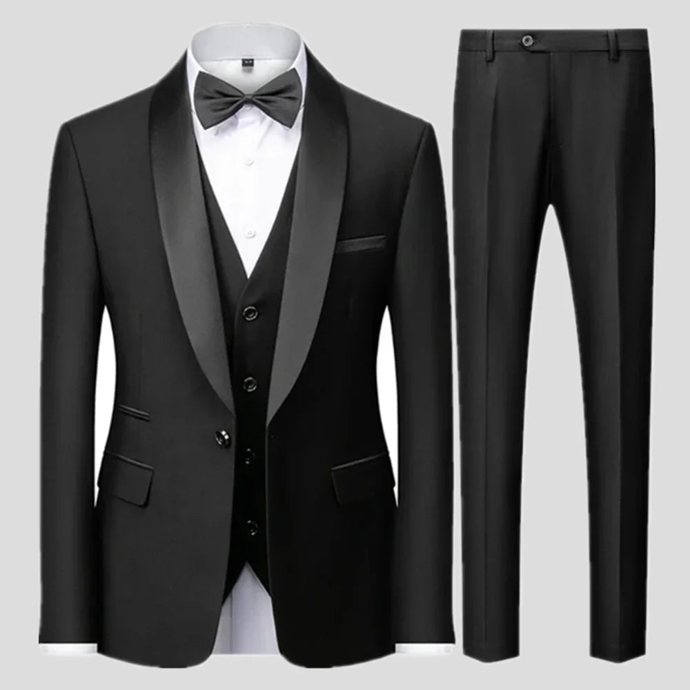 Costume Homme 3 Pièces – Blazer, Gilet & Pantalon | Slim Fit Élégant, Mariage & Soirée, Style Luxe 2025 - Costume Homme 3 Pièces - BDM Beauty & Fashion Intl.