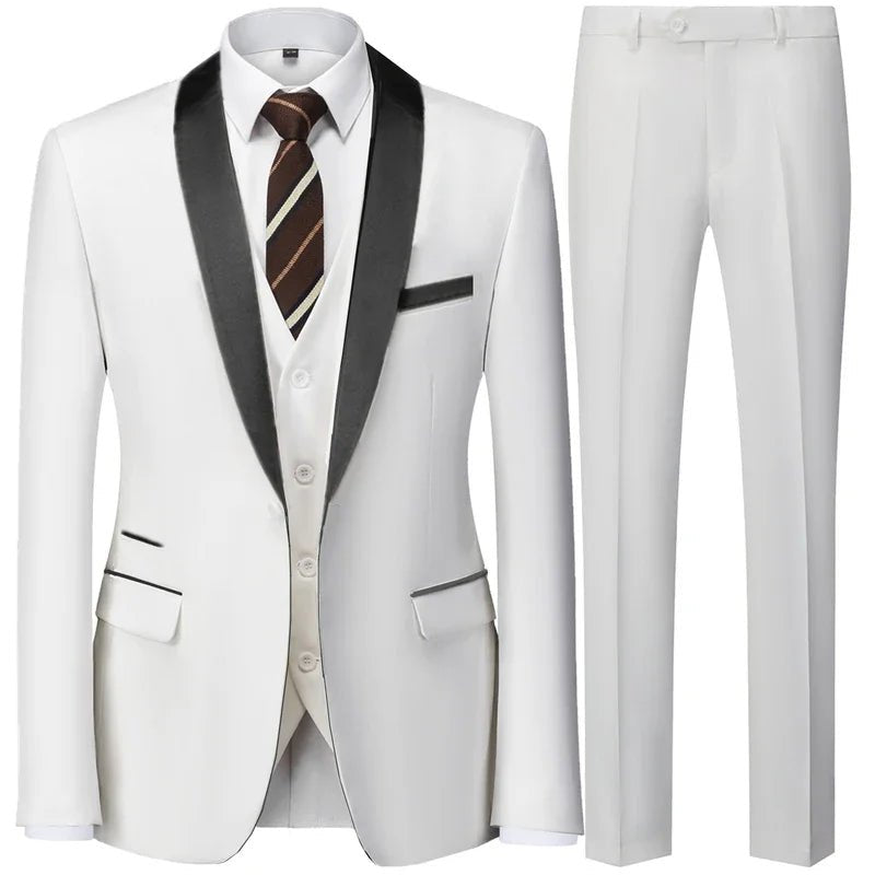 Costume Homme 3 Pièces – Blazer, Gilet & Pantalon | Slim Fit Élégant, Mariage & Soirée, Style Luxe 2025 - Costume Homme 3 Pièces - BDM Beauty & Fashion Intl.