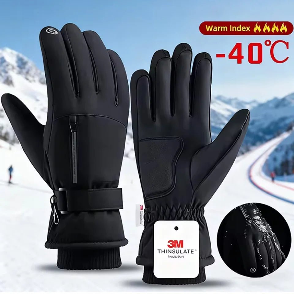 Gants d’Hiver - 40°C Imperméables & Antifroid | Tactile, Antidérapants, Cyclisme & Ski | Doublure Chaude Coupe - Vent - Accessoire Voiture – Hiver - BDM Beauty & Fashion Intl.