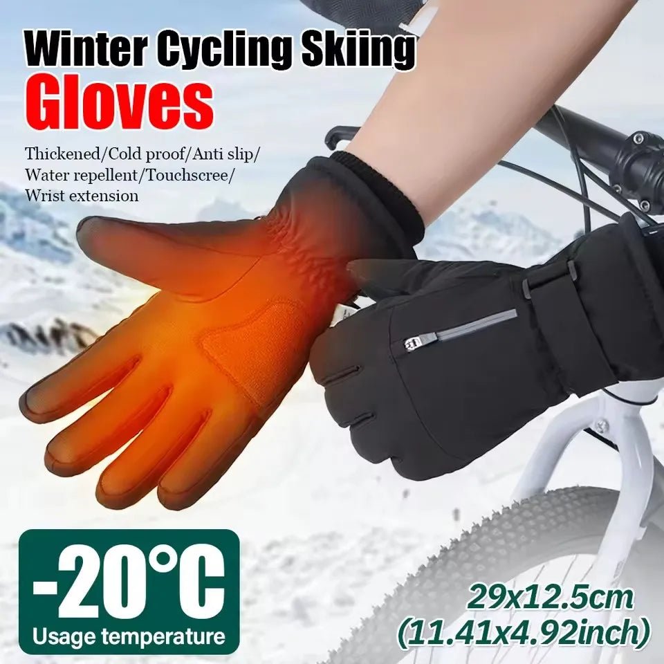 Gants d’Hiver - 40°C Imperméables & Antifroid | Tactile, Antidérapants, Cyclisme & Ski | Doublure Chaude Coupe - Vent - Accessoire Voiture – Hiver - BDM Beauty & Fashion Intl.