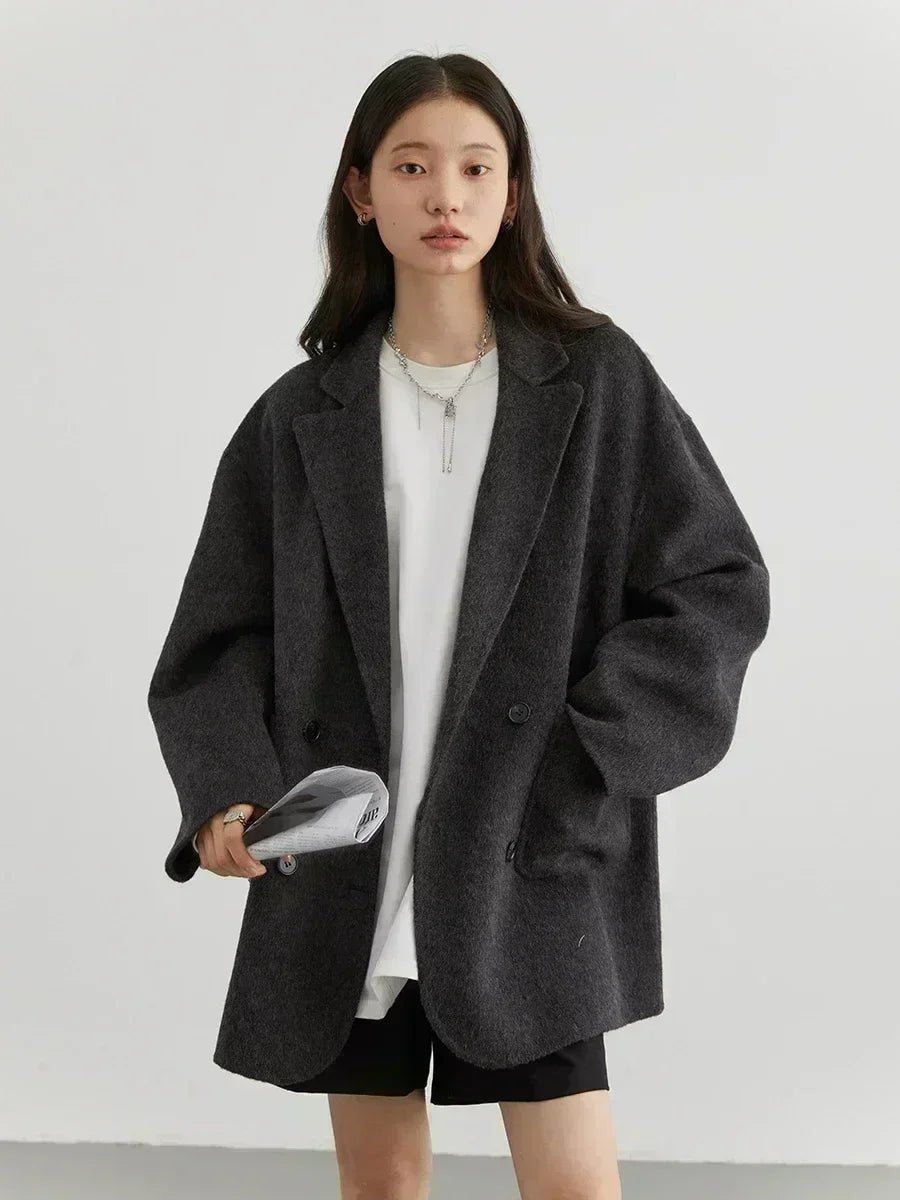 Manteau Hiver Femme – Laine Coupe Ample Élégant - Manteau Femme - BDM Beauty & Fashion Intl.