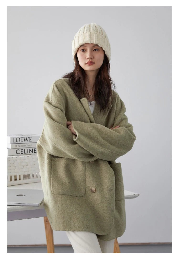 Manteau Hiver Femme – Laine Coupe Ample Élégant - Manteau Femme - BDM Beauty & Fashion Intl.