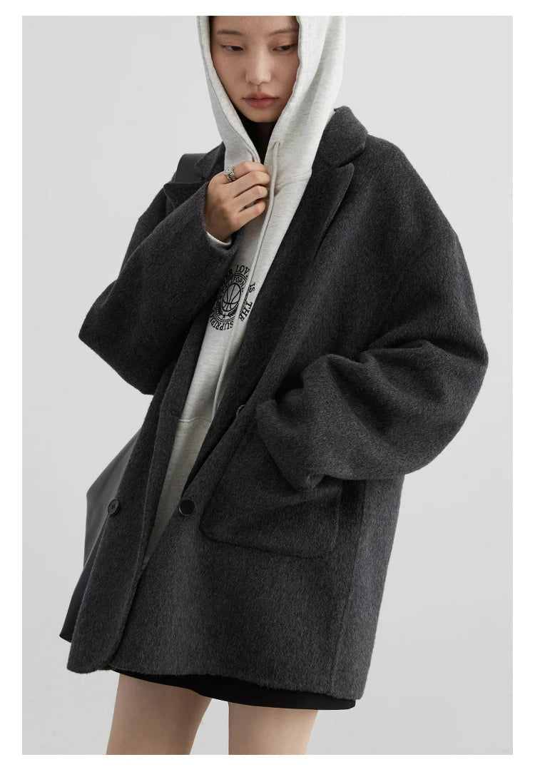 Manteau Hiver Femme – Laine Coupe Ample Élégant - Manteau Femme - BDM Beauty & Fashion Intl.