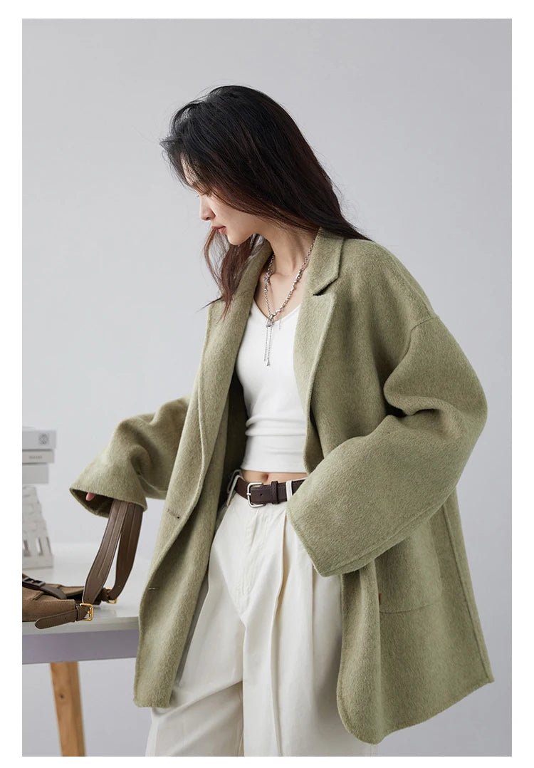 Manteau Hiver Femme – Laine Coupe Ample Élégant - Manteau Femme - BDM Beauty & Fashion Intl.
