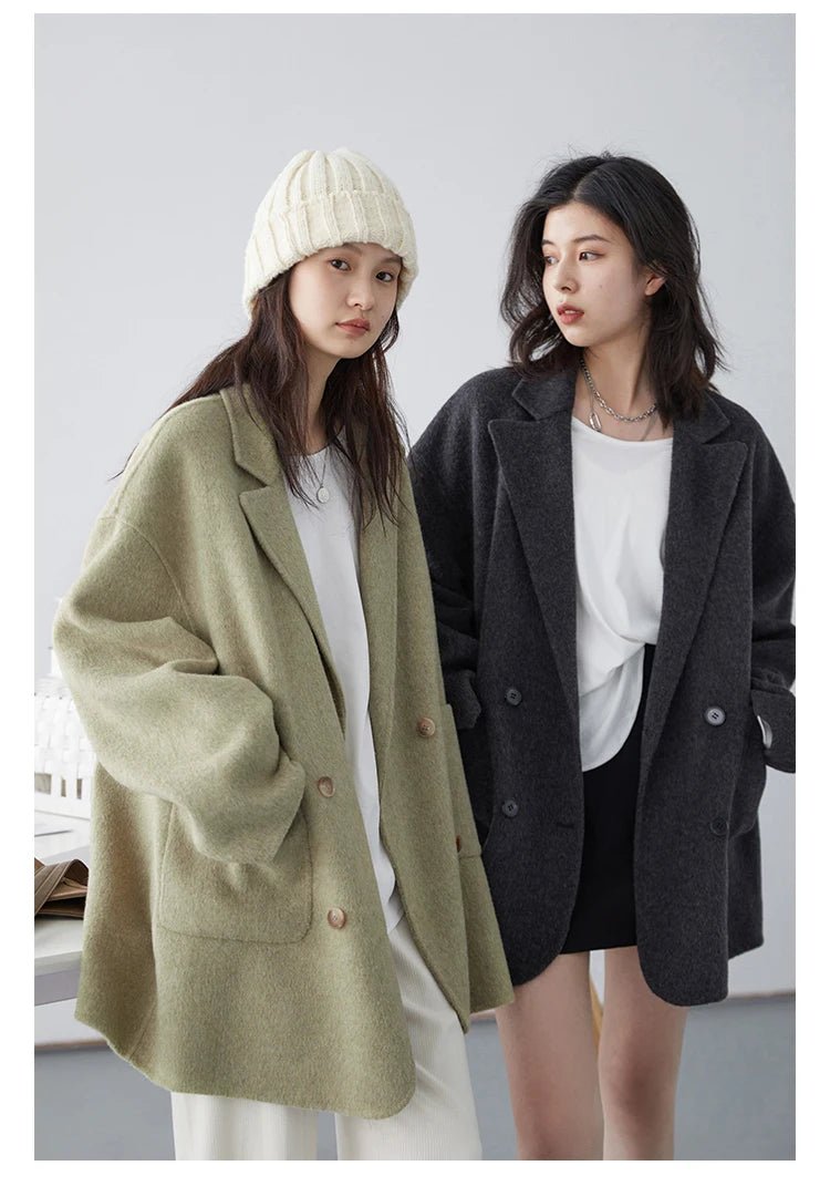 Manteau Hiver Femme – Laine Coupe Ample Élégant - Manteau Femme - BDM Beauty & Fashion Intl.