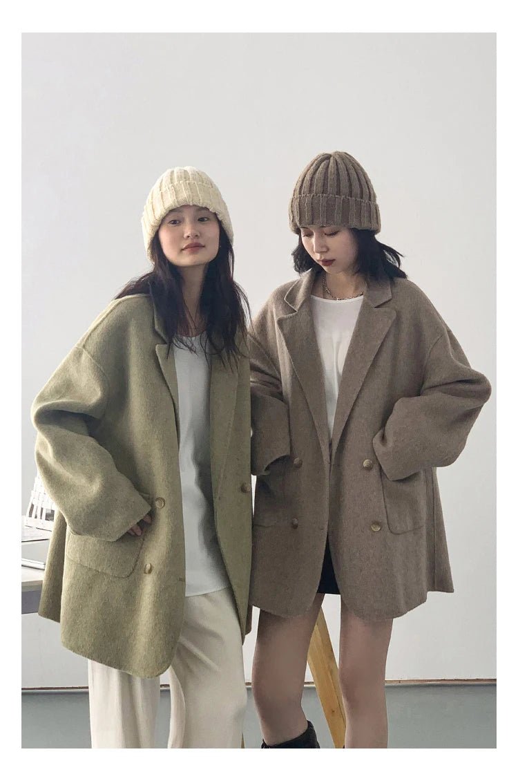 Manteau Hiver Femme – Laine Coupe Ample Élégant - Manteau Femme - BDM Beauty & Fashion Intl.