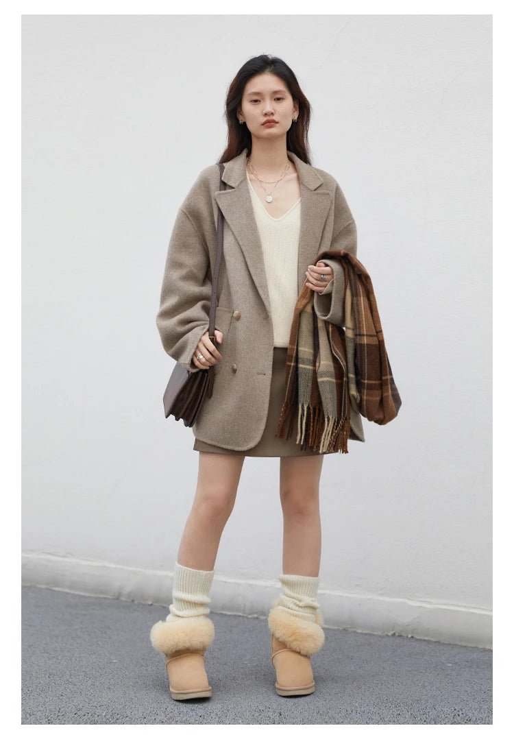 Manteau Hiver Femme – Laine Coupe Ample Élégant - Manteau Femme - BDM Beauty & Fashion Intl.