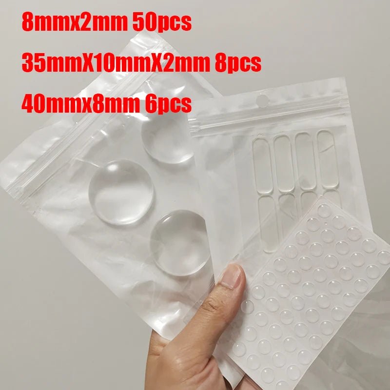 Pastilles Antidérapantes Transparente – Patins en Silicone Auto - Adhésifs pour Meubles, Portes & Tiroirs | Anti - Choc et Anti - Bruit - Protection Meubles - BDM Beauty & Fashion Intl.