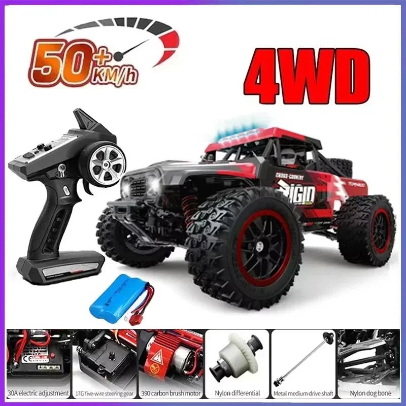Voiture RC Brushless 4WD 1:16 – Haute Vitesse 70 km/h, Télécommande Longue Portée, Modèle Racing Tout - Terrain | SCY 16101/16102/16103 PRO - Voiture télécommandée - BDM Beauty & Fashion Intl.
